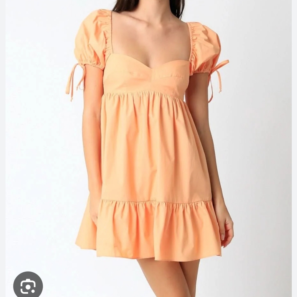 Olivaceous Womens  Coral Babydoll Dress Size Large